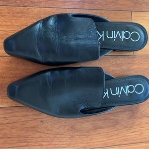 Calvin Klein Black Mules